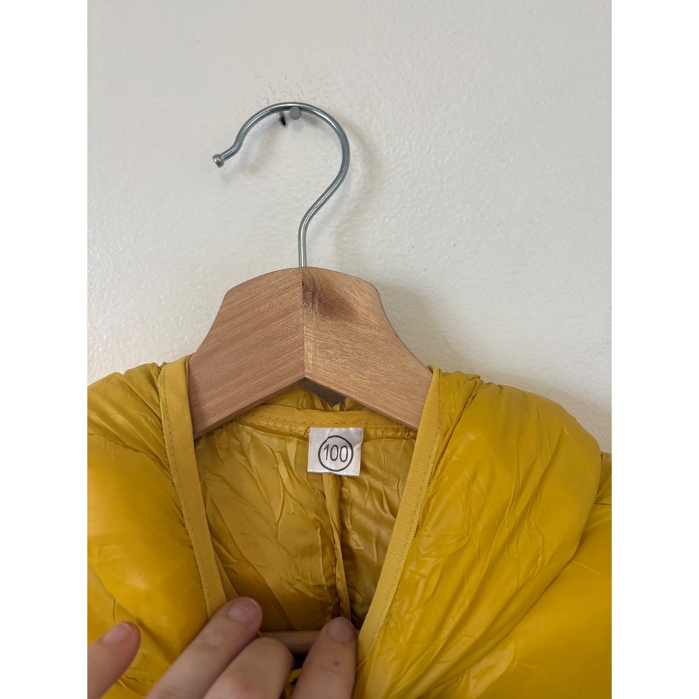 Hileelang Kids Yellow Dinosaur Puffer Coat – Size 100 (Approx. 3–4 Years) - Picture 4 of 7